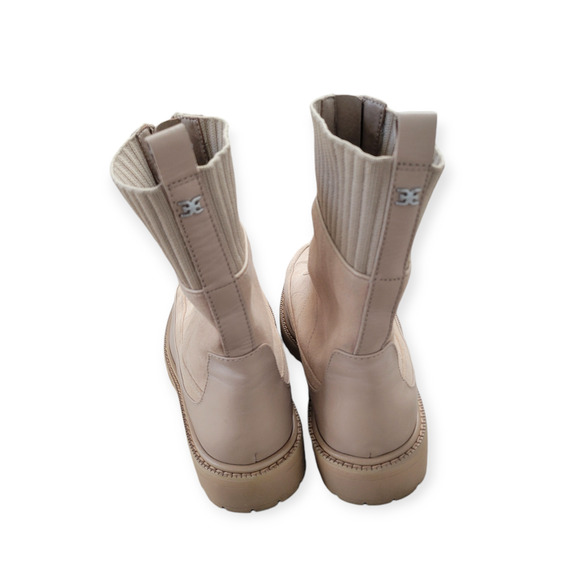 Sam Edelman Leone Lug Sole Chelsea Boot Sesame Tan Zip Up Boots Women Sz 10 M - Picture 6 of 13